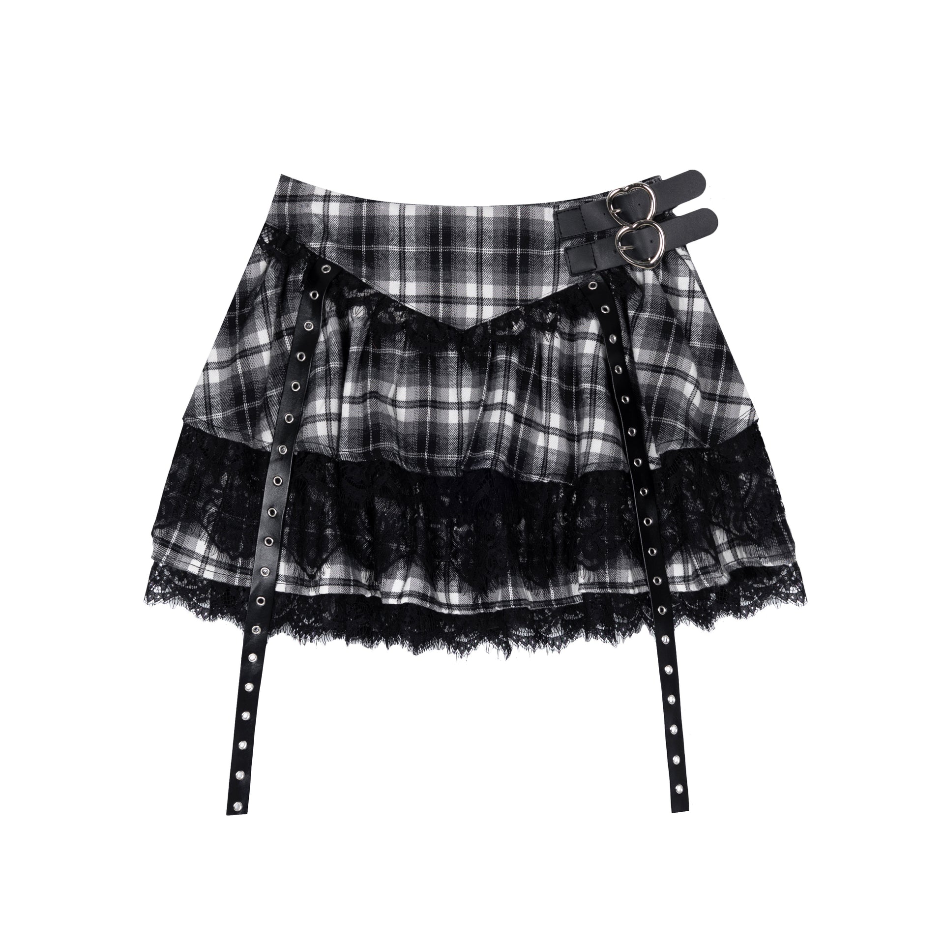 lily white black mini skirt Young Eyes Lilith Punk Black Plaid Mini Skirt – Sugarplum Store