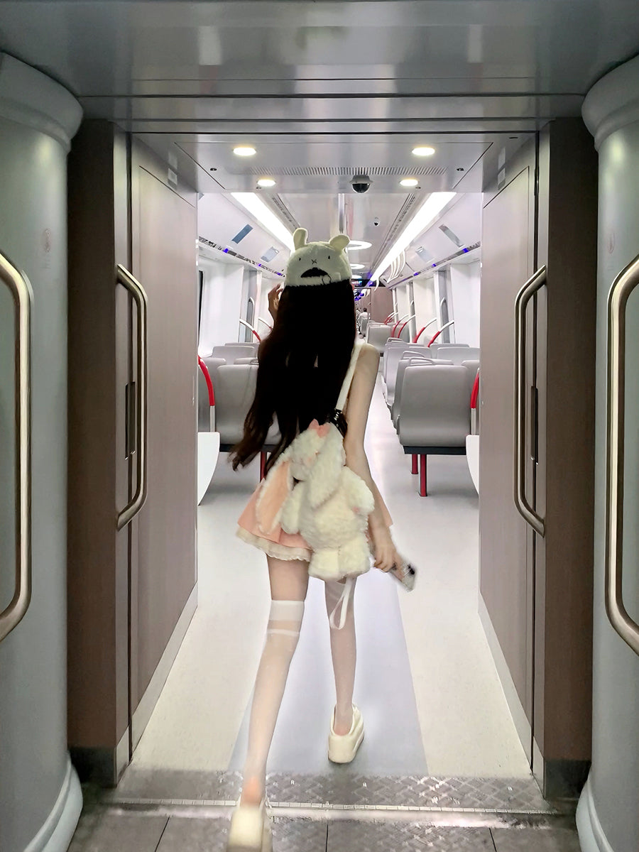 Creamy Cute Kitty School Days Pink Sailor Top & Skirt Two Piece Set - Sugarplum Store