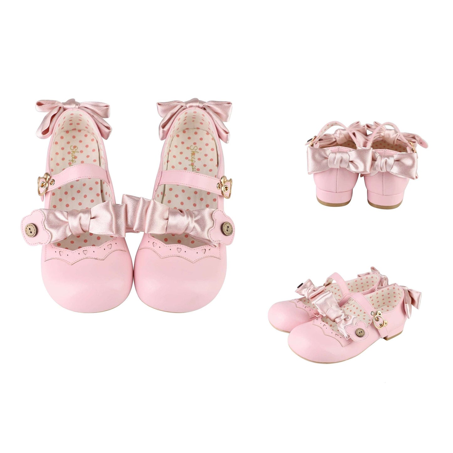 Puffy Sheep Lolita Teddy Bear Buckle 1.0 Mary Jane Flat Shoes