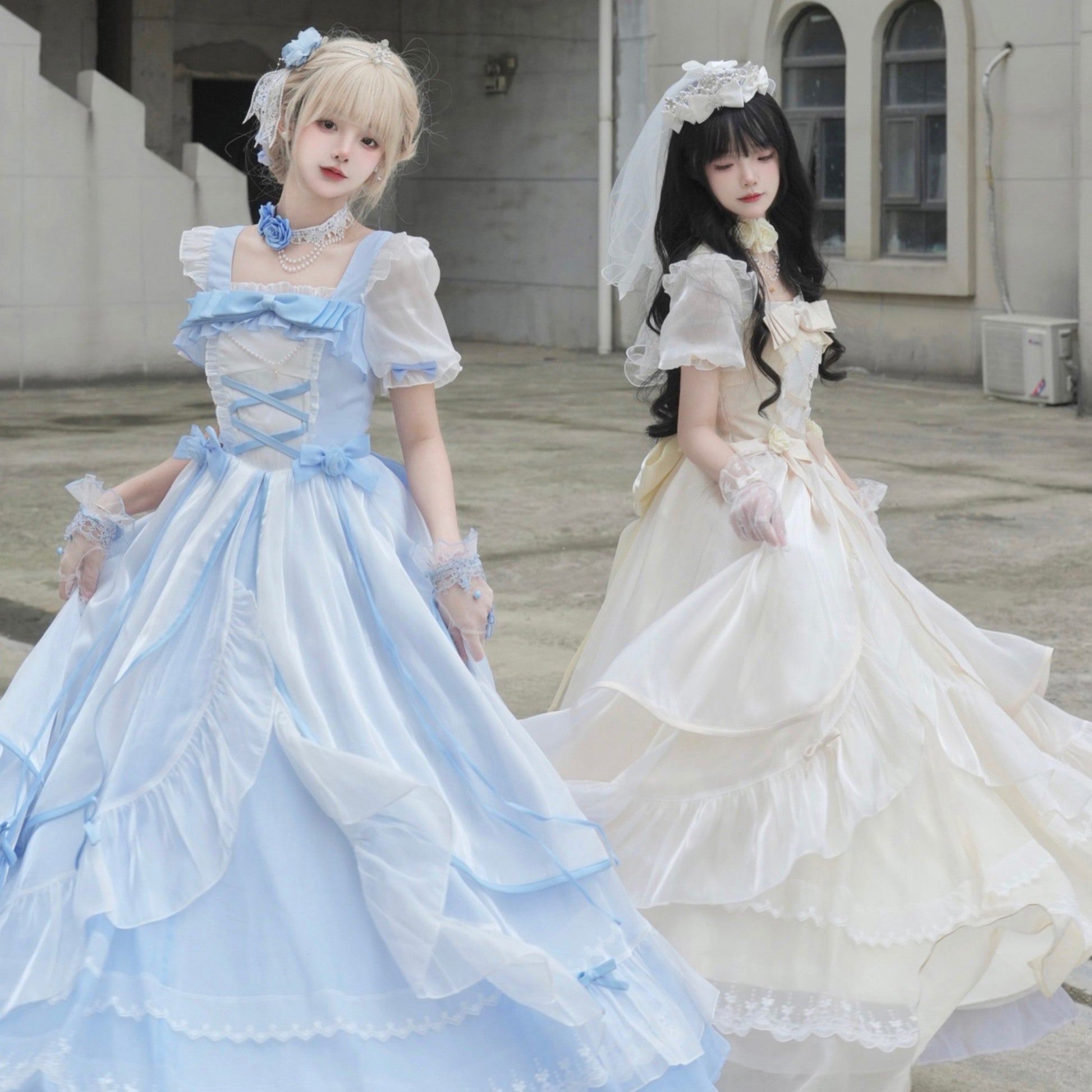 Flying Diary Lolita Blue Cream Black Pink Wedding Prom Long Dress Sugarplum Store Flying Diary Lolita Blue Cream Black Pink Wedding Prom Long Dress Sugarplum Store