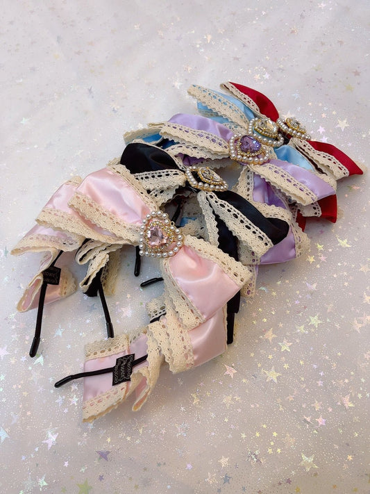 Sweetheart Princess Runaway Princess Heart Diamond Headband Hairband Hair Accessories - Sugarplum Store