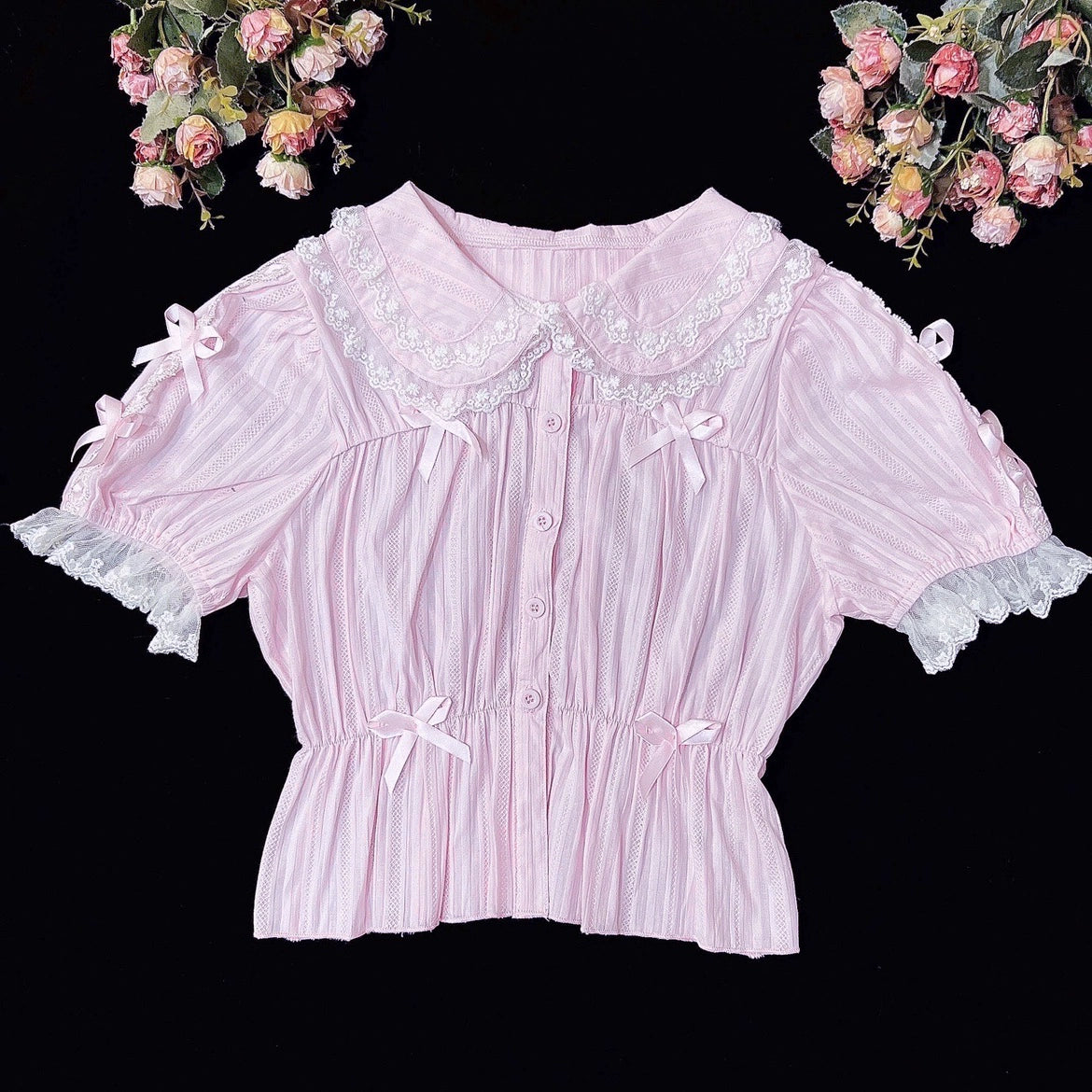 Hibscus Lolita EGL Lace Doll Collar Inner Shirt Blouse - Sugarplum Store