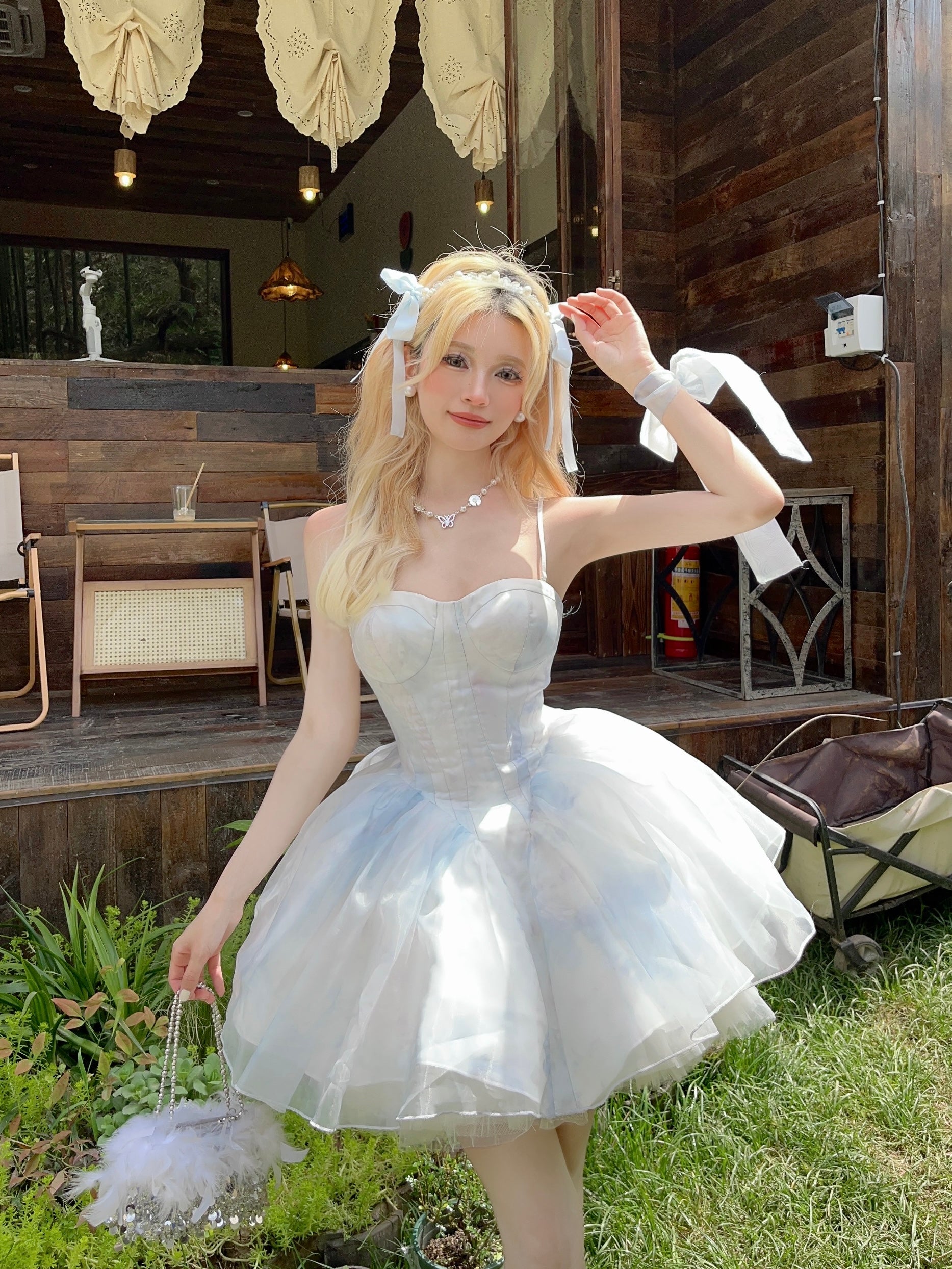 green emerald velvet dress Mystic Shadow Fairy Costume Set XX-SMALL