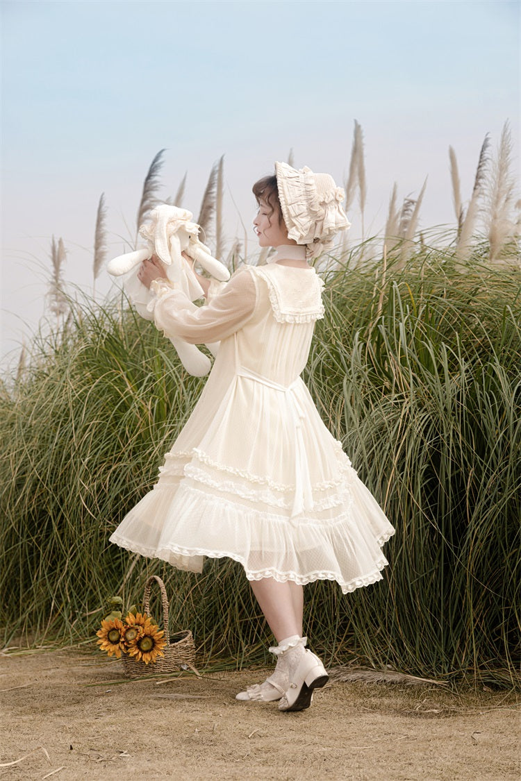 Unknown Star Sunflower Yellow Cream Lolita Spring Fall Dress Unknown Star Sunflower Yellow Cream Lolita Spring Fall Dress