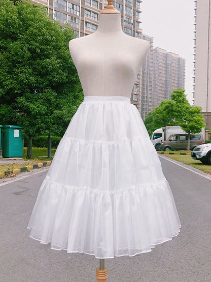 Lolita Puffy Petticoat Slip Short Mid Long Dress Support