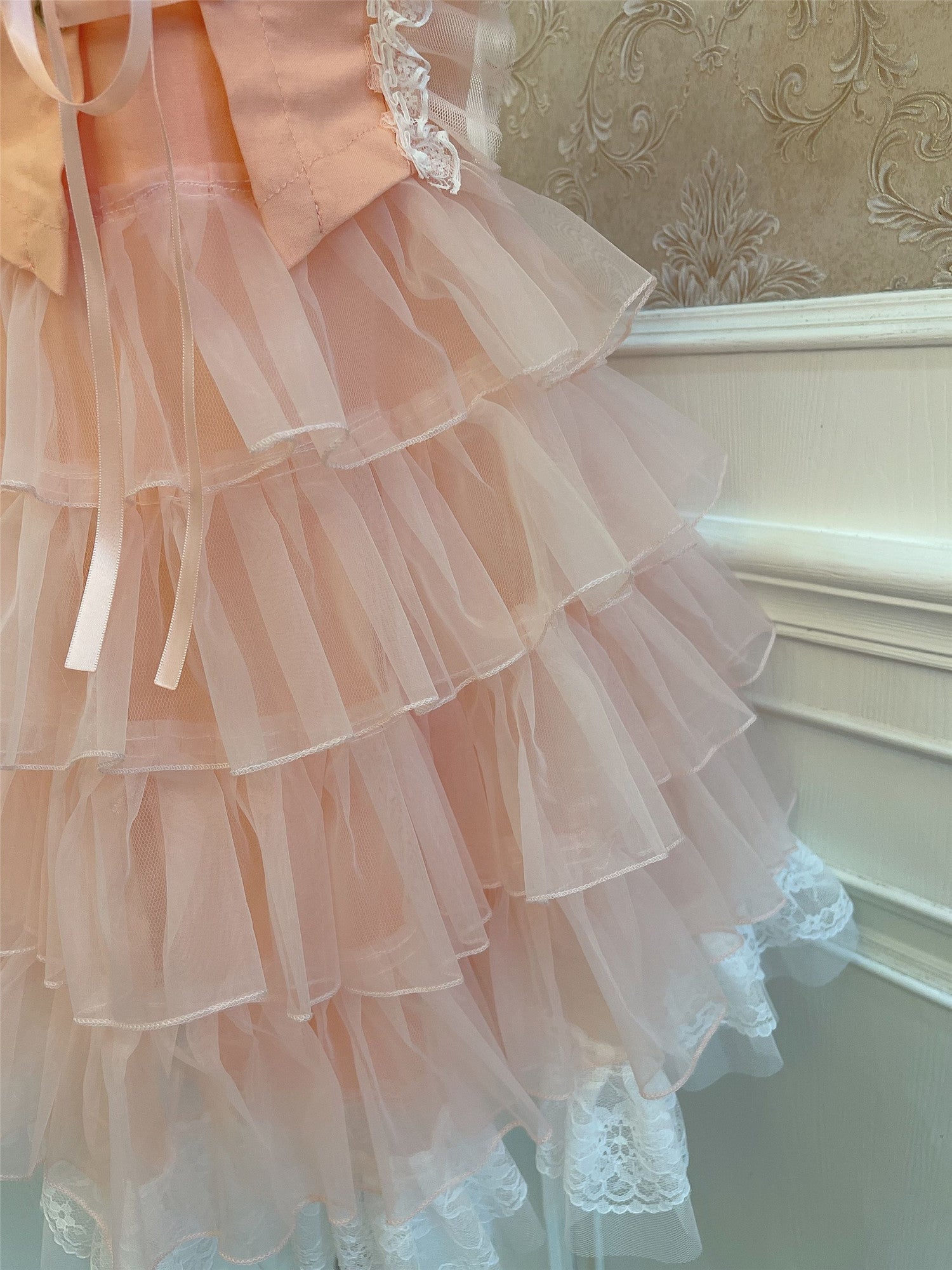 Sweetheart Princess Fairy Strap Cake Peach Pink Dress Sugarplum Store Sweetheart Princess Fairy Strap Cake Peach Pink Dress Sugarplum Store