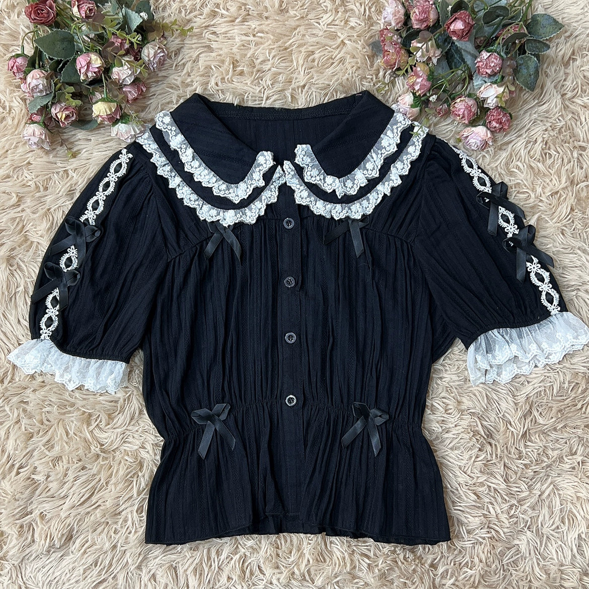 Hibscus Lolita EGL Lace Doll Collar Inner Shirt Blouse - Sugarplum Store