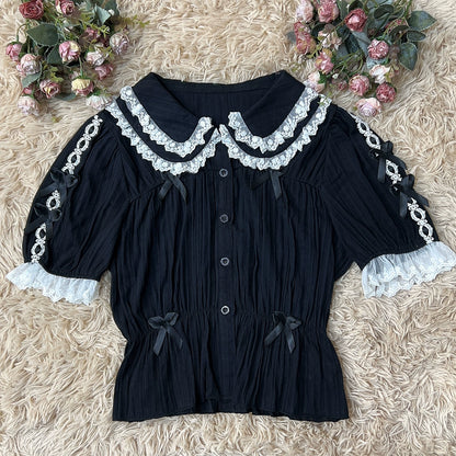 Hibscus Lolita EGL Lace Doll Collar Inner Shirt Blouse - Sugarplum Store