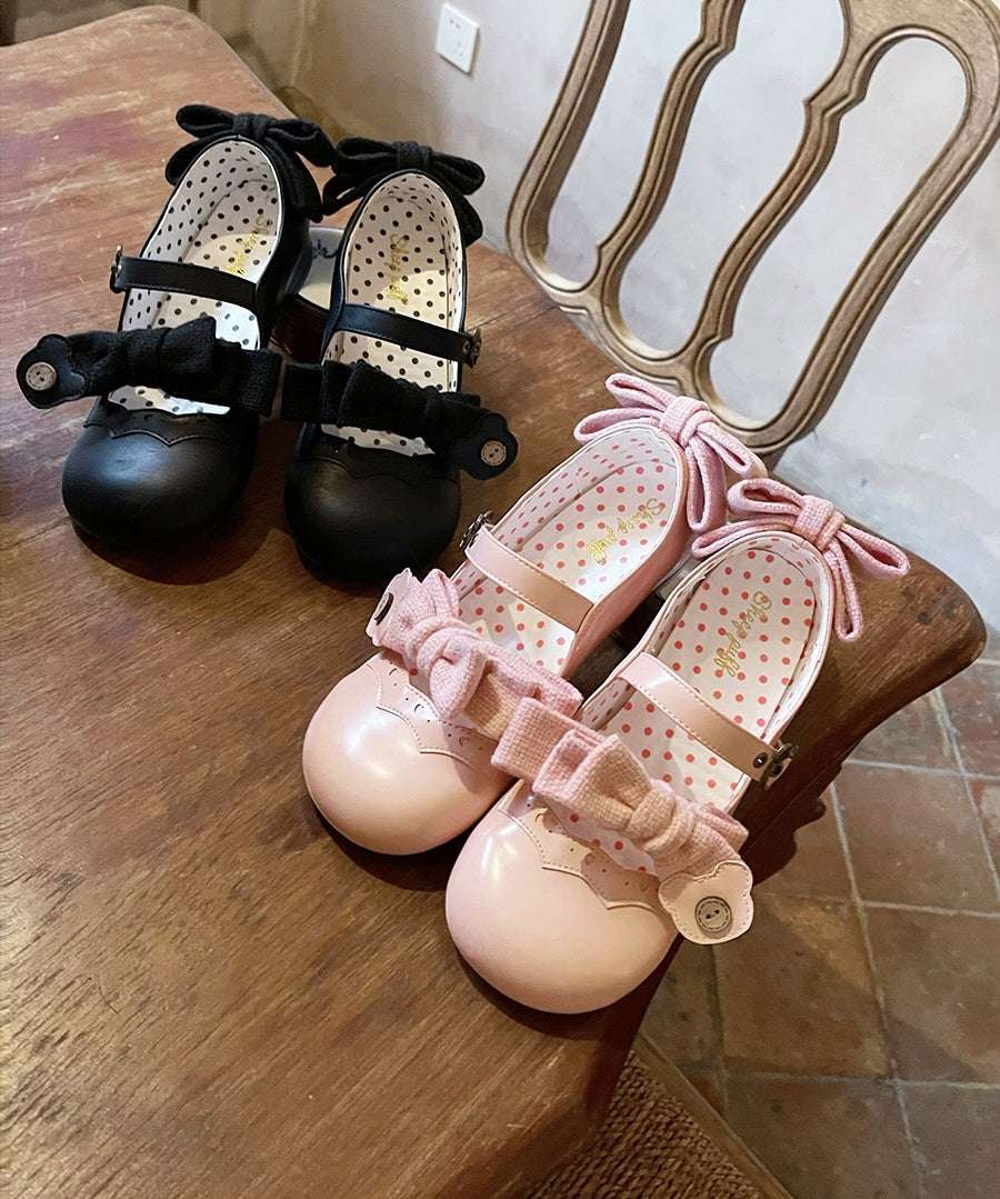 Puffy Sheep Lolita Teddy Bear Buckle 1.0 Mary Jane Flat Shoes