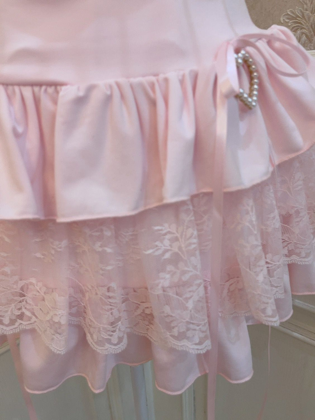 Sweetheart Neckline Lace-Up Back Ruffle Skirt Gown Peacock main image 1