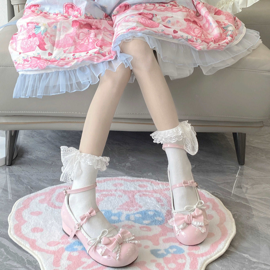 Cookie Sauce Lolita Sweet Love Height Heels Mary Jane Shoes