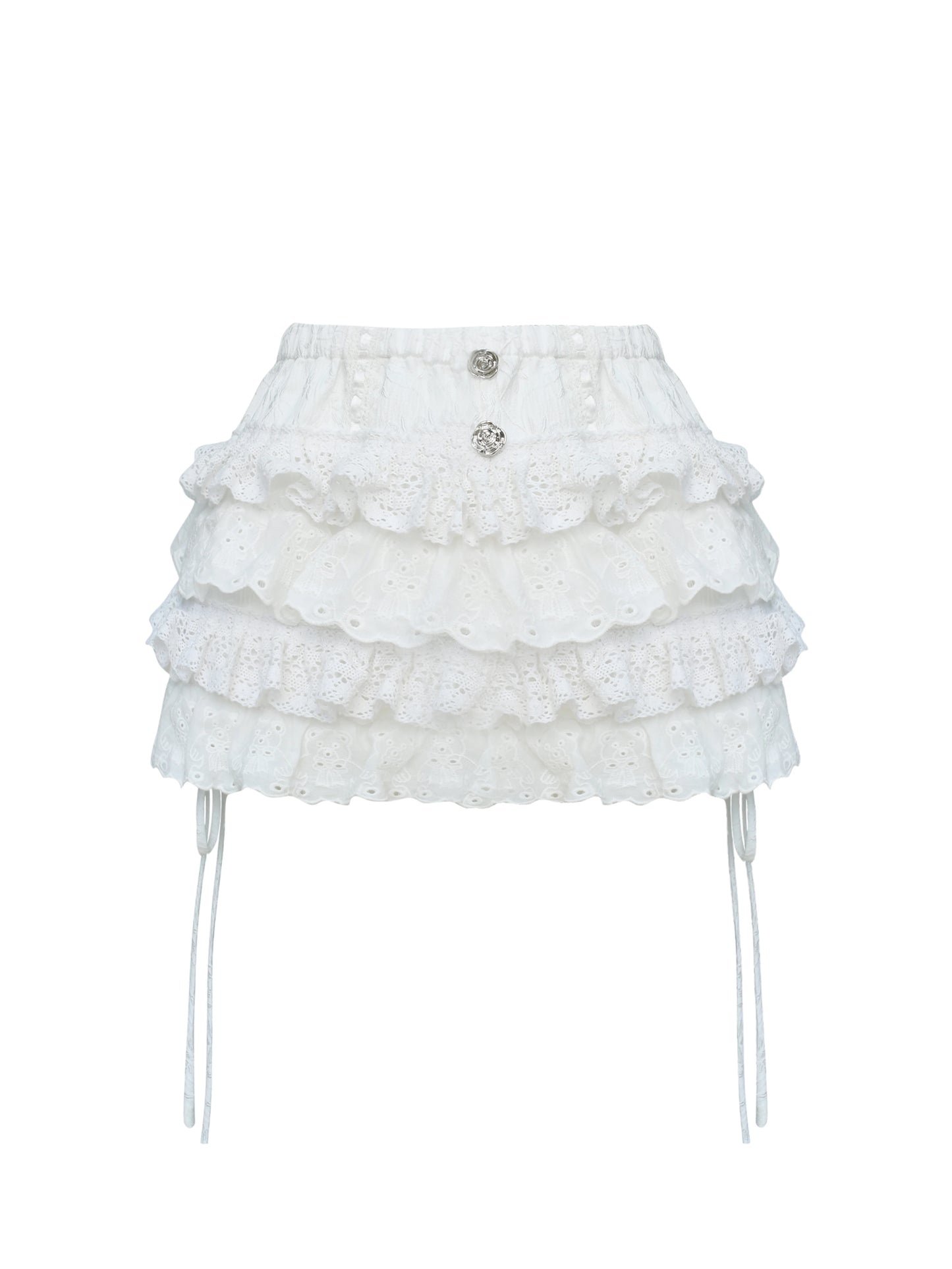 Serendipity Cross Rabbit White Hoodie Skirt Two Piece Set
