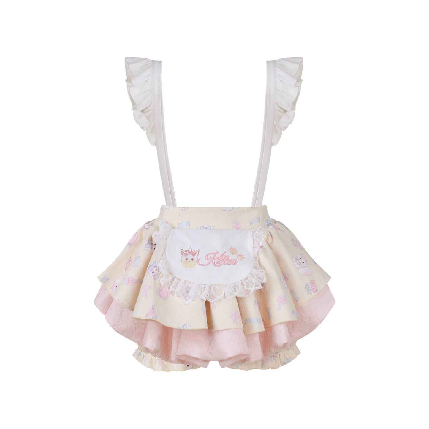 Serendipity Pudding Kitten Cami Suspender Skirt Cardigan Three Piece Set