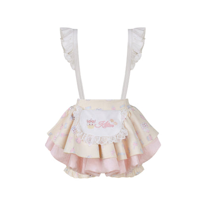 Serendipity Pudding Kitten Cami Suspender Skirt Cardigan Three Piece Set