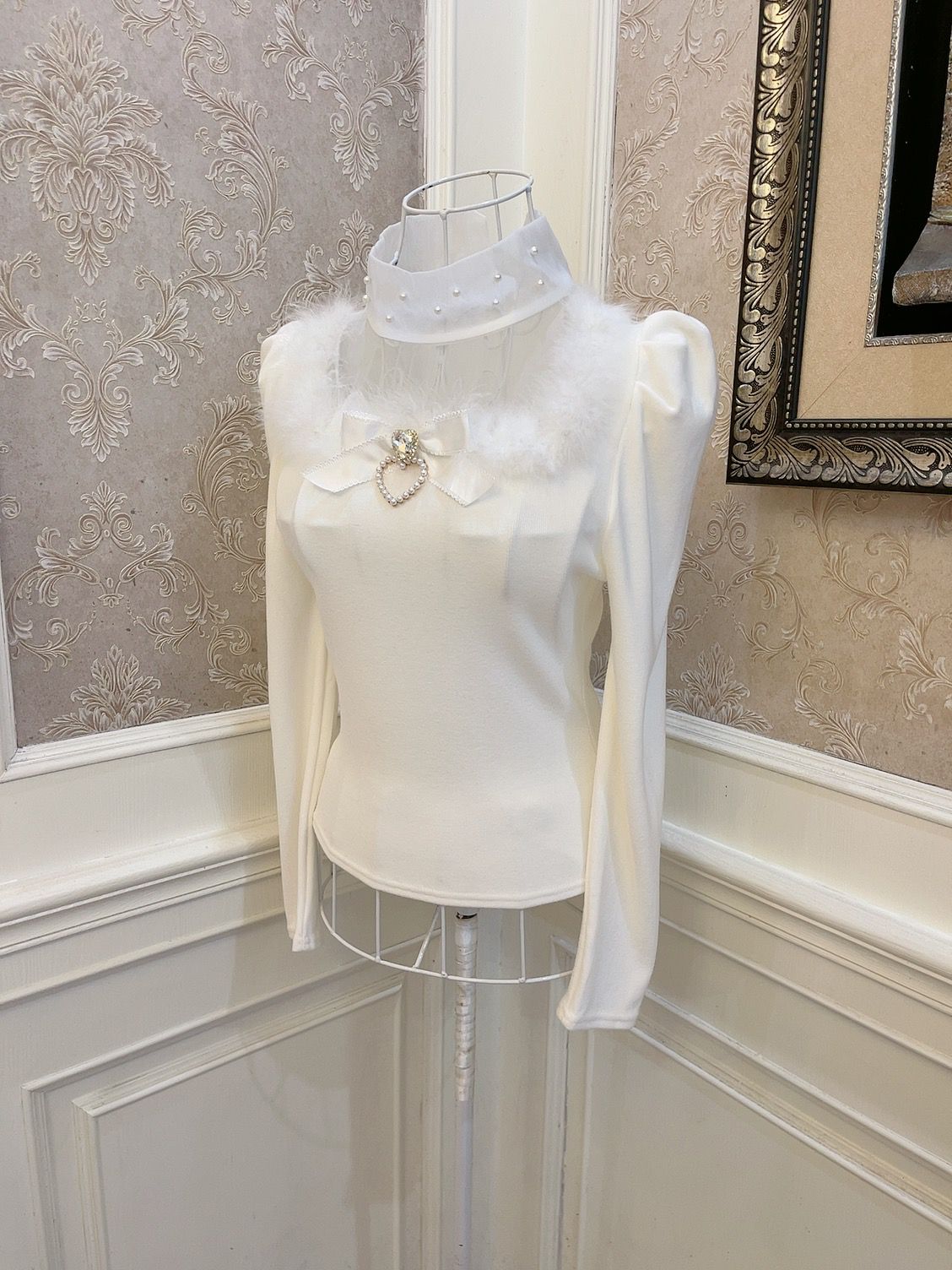 Sweetheart Princess Miss Winter White Knit Top - Sugarplum Store