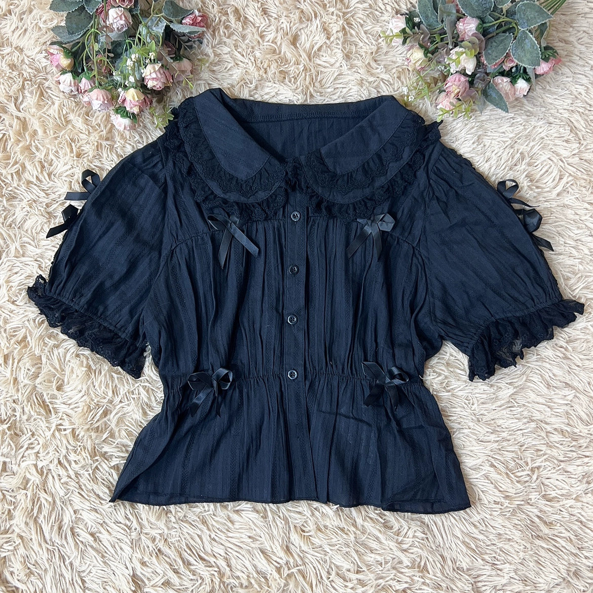 Hibscus Lolita EGL Lace Doll Collar Inner Shirt Blouse - Sugarplum Store