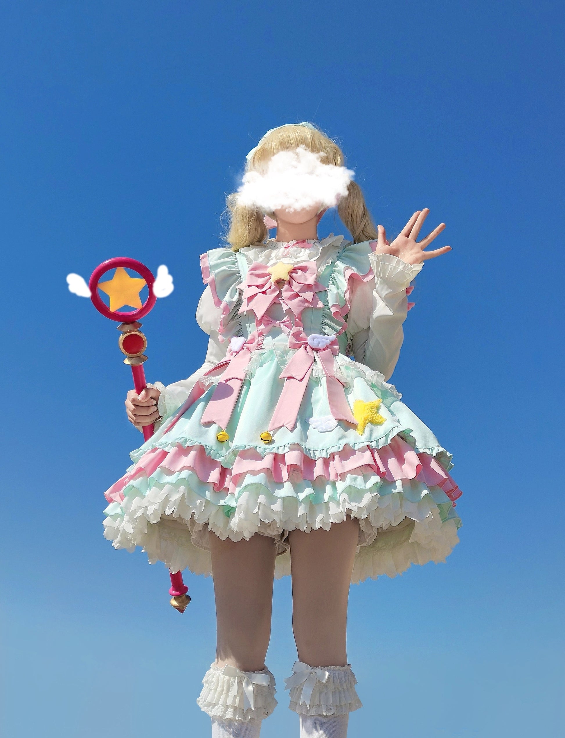 Little Star Wings Anime Magical Girl Lolita Pink Blue Green Purple Str – Sugarplum Store