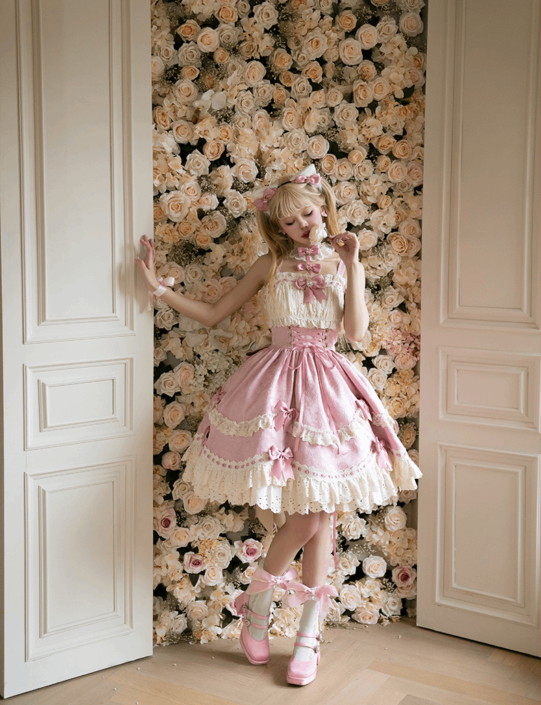 Contract of Love Lolita EGL Black Blue Red Pink Cream Cat Girl Strap D Sugarplum Store