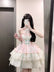 Platycodon Love Goddess Bow Butterfly Blue Pink Green Black Halter Neck Lolita Dress main image 0