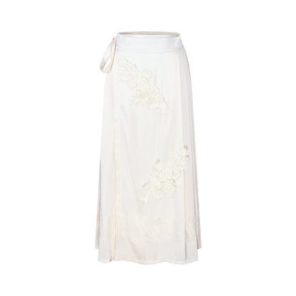 Acacia White Jade Pink Corset Long Skirt Two Piece Set