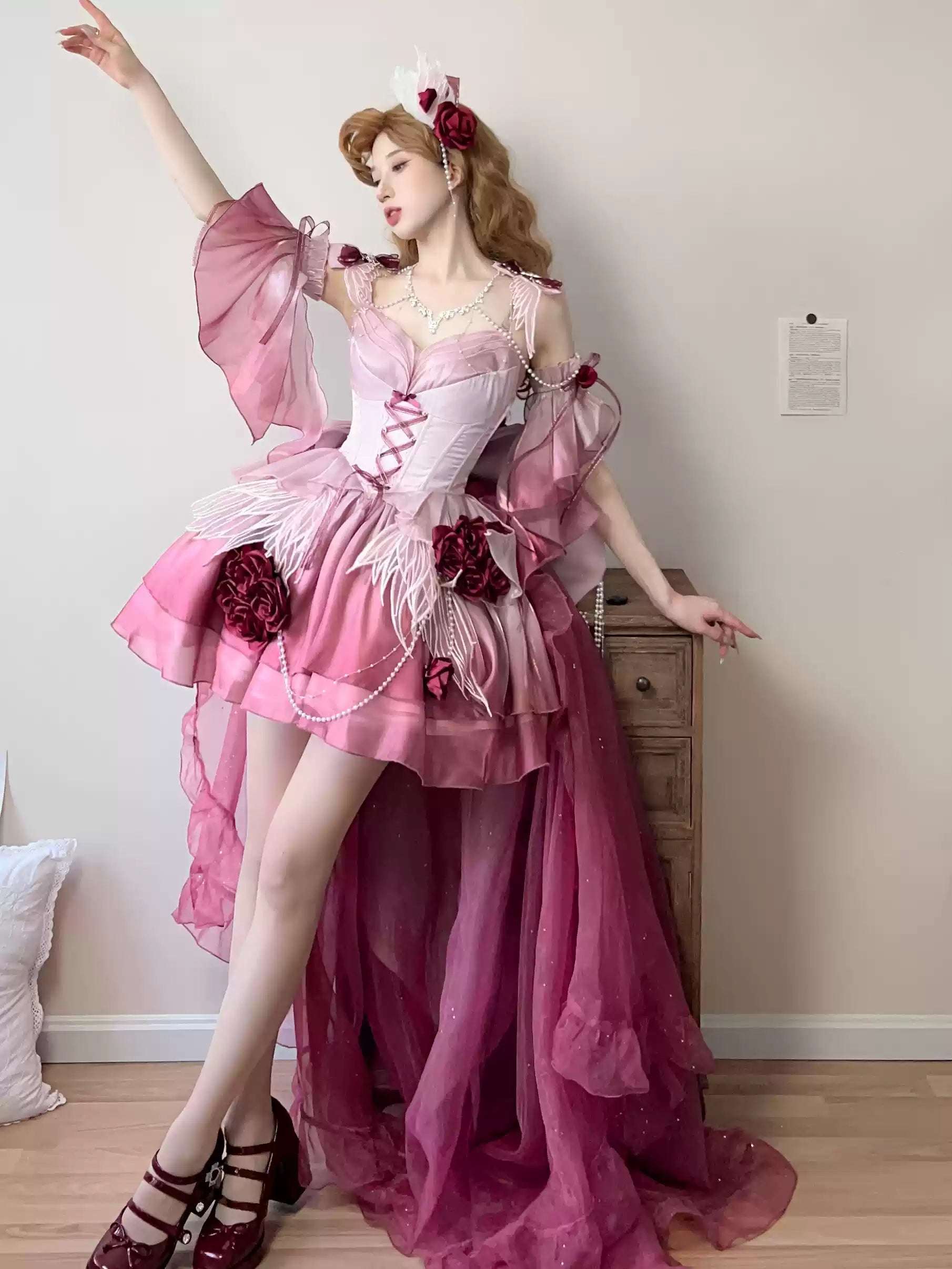 Meow Fruit Swan Fantasy 1.0 Princess Elegant Prom Dress Sugarplum Store Meow Fruit Swan Fantasy 1.0 Princess Elegant Prom Dress Sugarplum Store