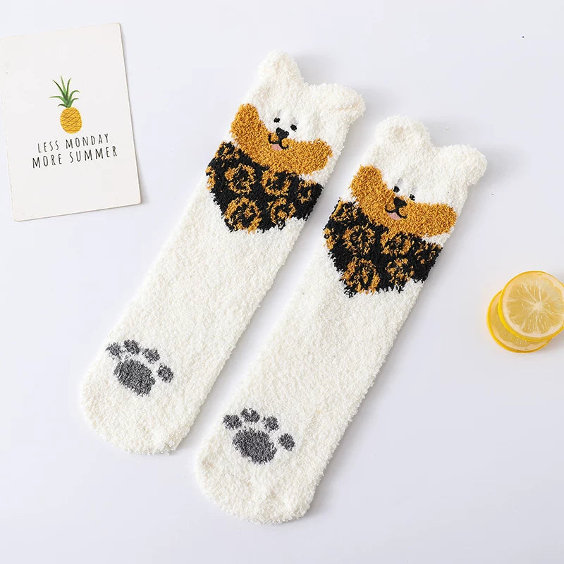 Shiba Inu Dog Warm Thick Plush Socks Set