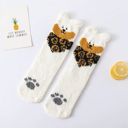 Shiba Inu Dog Warm Thick Plush Socks Set
