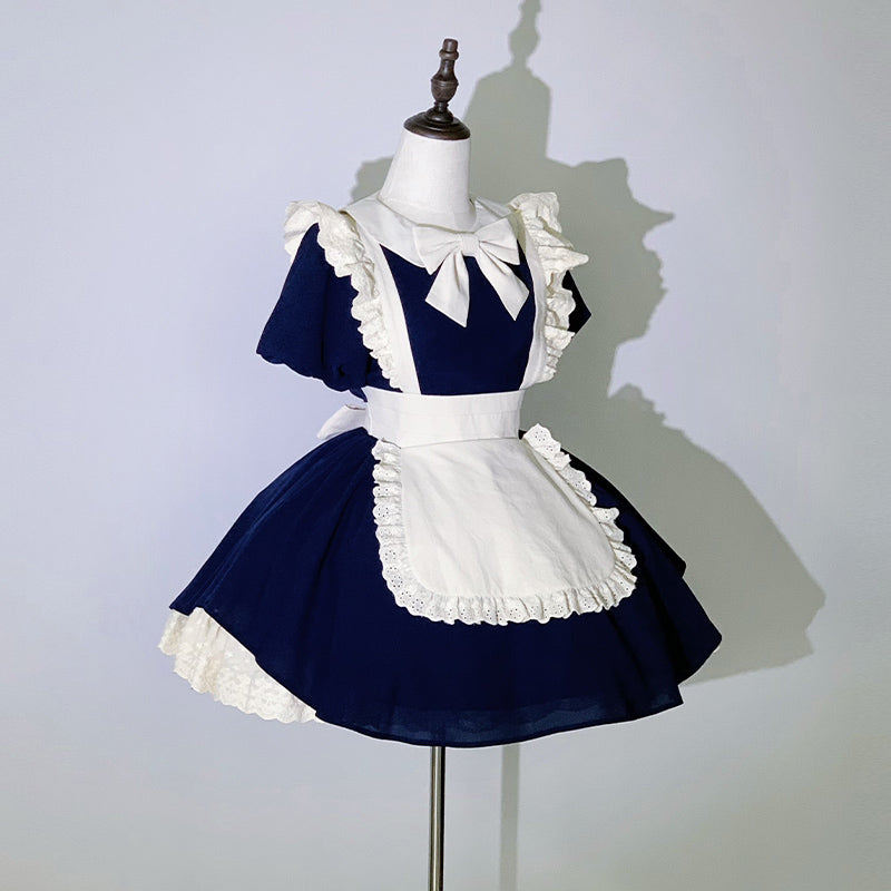 blue maiden dress Universal Lolita Kiss Kiss Maid Cosplay Dress – Sugarplum Store