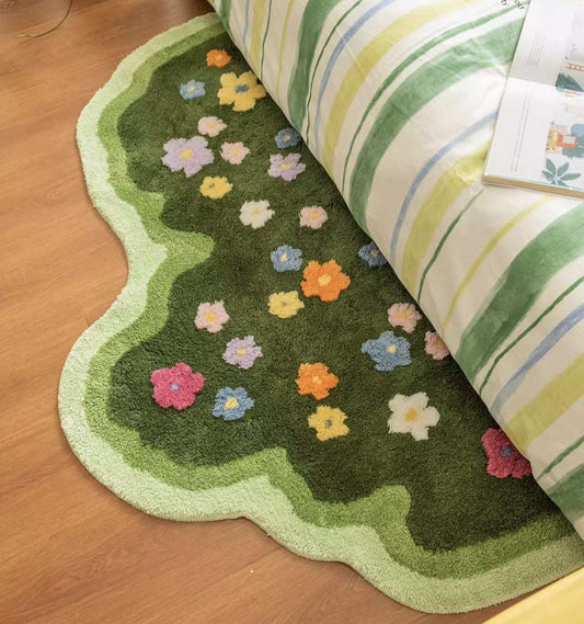 Colorful Flower Garden Nature Soft Mat Moss Rugs Carpets Bedroom Decor