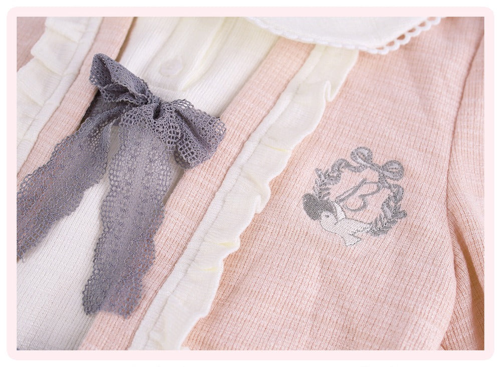 Serendipity College Sakura Academy Pink Top Gray Skirt Two Piece Set