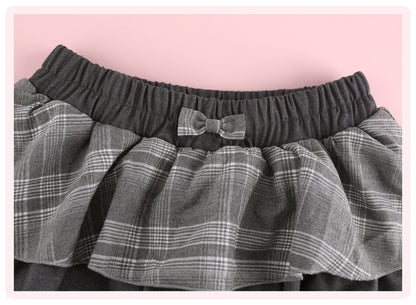 Serendipity College Sakura Academy Pink Top Gray Skirt Two Piece Set