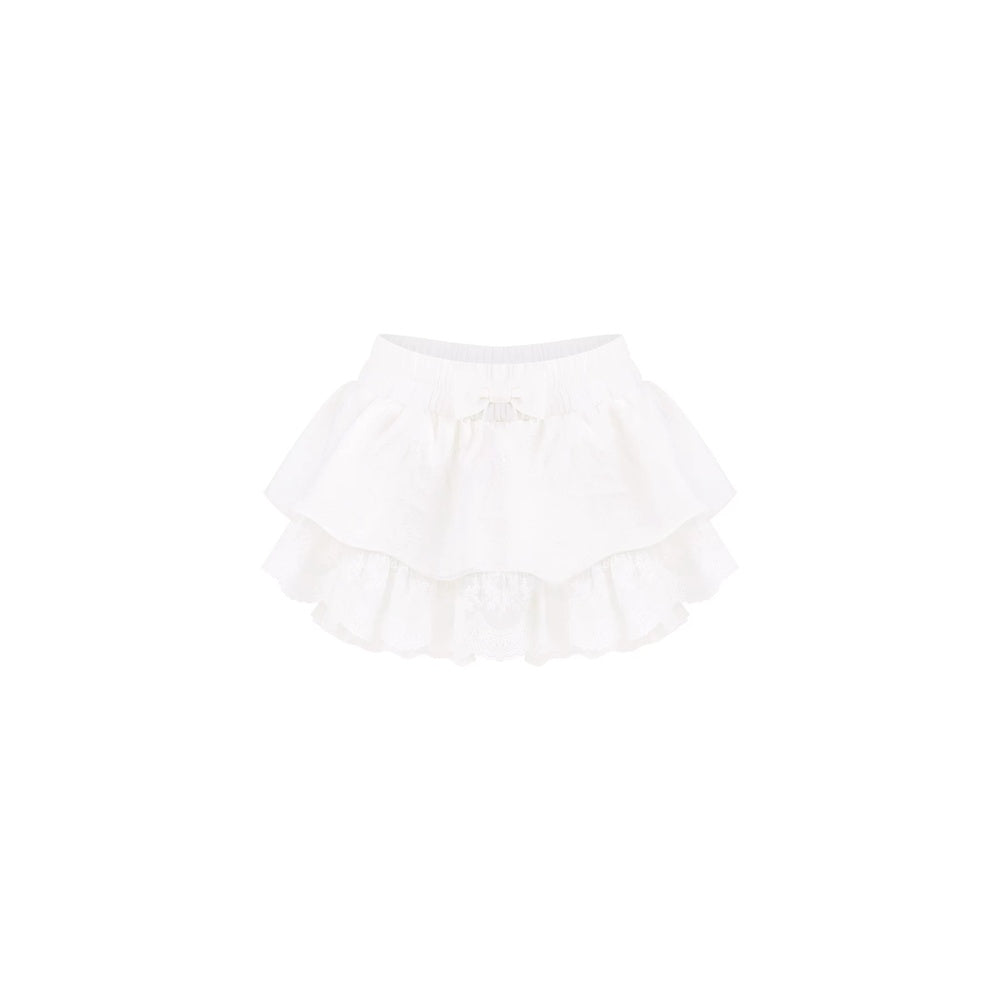 Serendipity Daily White Peach Cami Skirt Pink Cardigan Three Piece Set