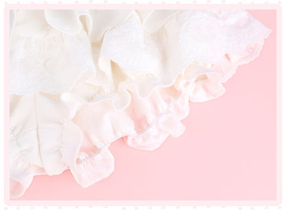 Serendipity Daily White Peach Cami Skirt Pink Cardigan Three Piece Set