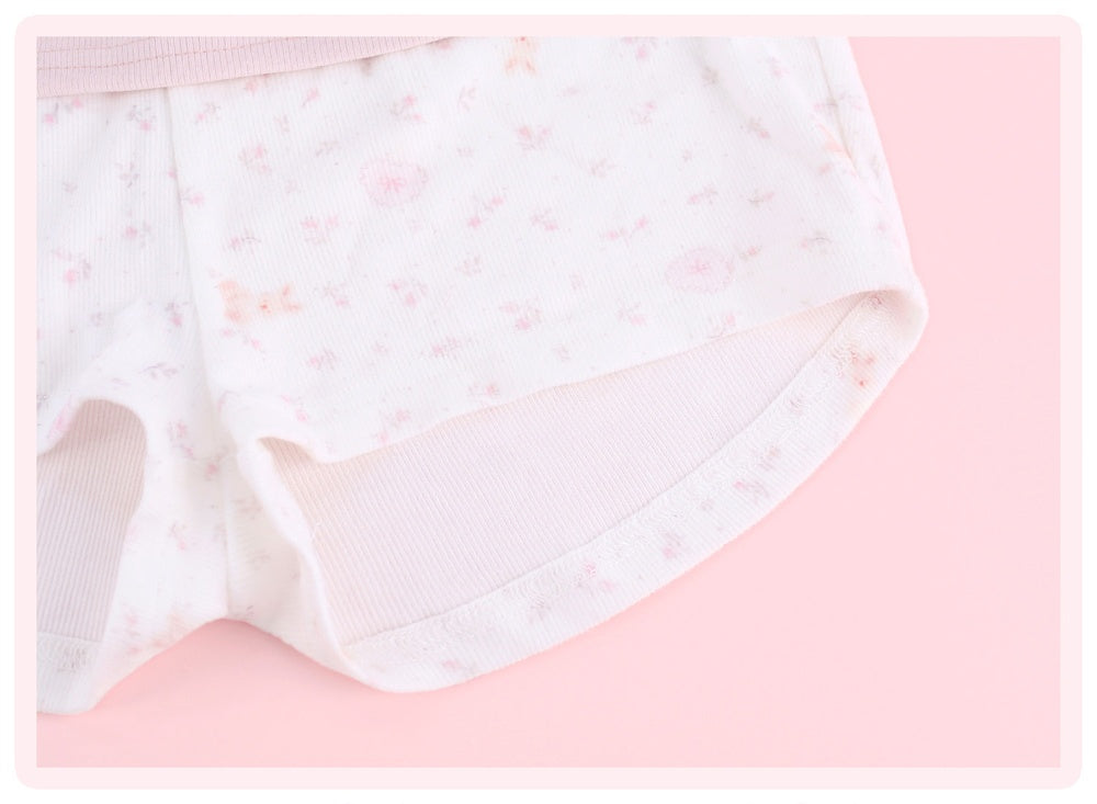 Serendipity Flower Journey White Jacket Pink Cami Shorts Three Piece Set