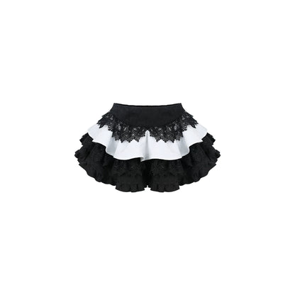 Serendipity Gothic Cross Shadow Black Cami Top Skirt Two Piece Set