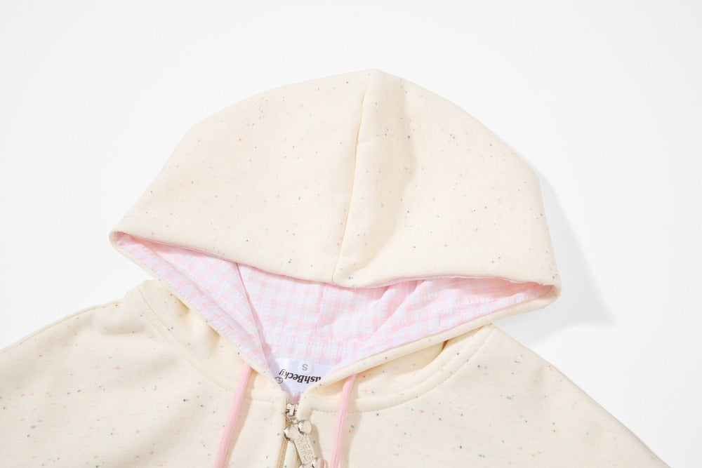 Young Eyes Becky Rabbit Pastel Green Pink Yellow Hoodie Jacket