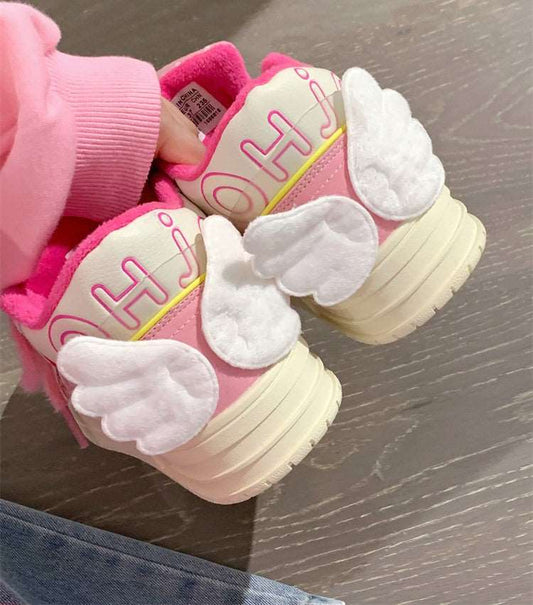 Angel Wings Magical Girl Student Sweet Cute Pink Women Sneakers Sports Running Shoes