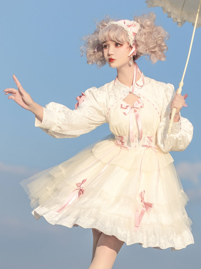 EGL Black Purple & White Pink Bow Lace Gothic Princess Dress Sugarplum Store EGL Black Purple & White Pink Bow Lace Gothic Princess Dress Sugarplum Store