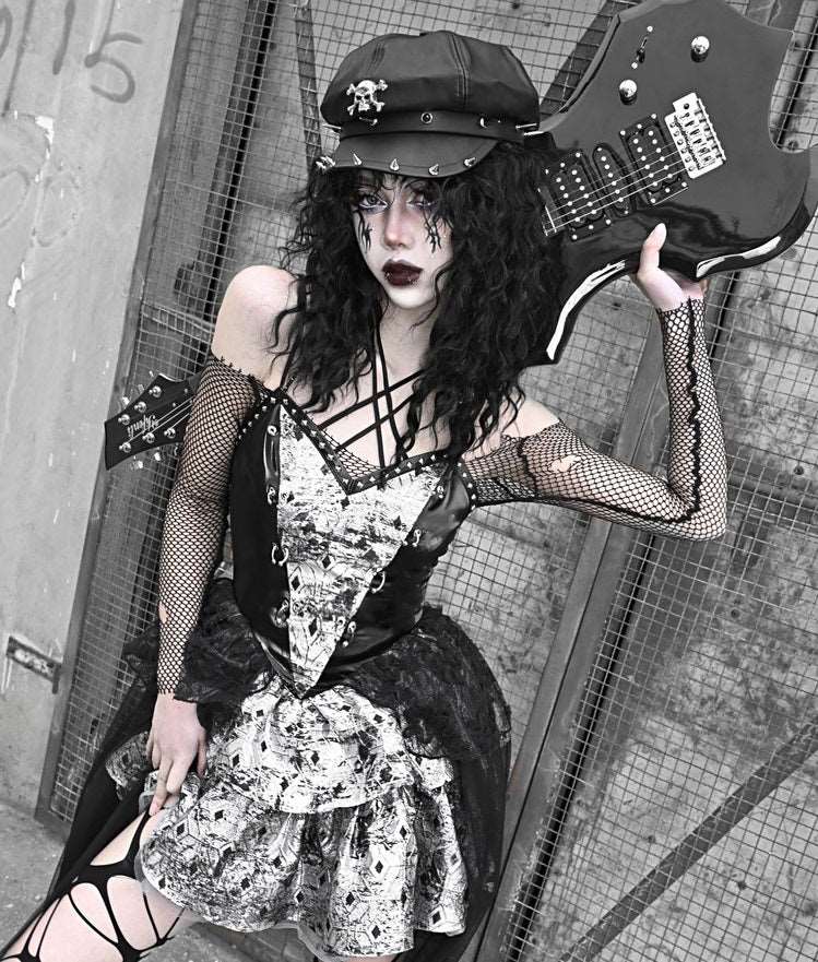 Blood Supply Metal Gothic Punk Fishing Net Mesh Halter Neck Suspender – Sugarplum Store Blood Supply Metal Gothic Punk Fishing Net Mesh Halter Neck Suspender – Sugarplum Store