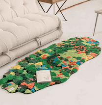 Colorful Blooming Forest Flower Nature Soft Mat Moss Rugs Carpets Bedr ...