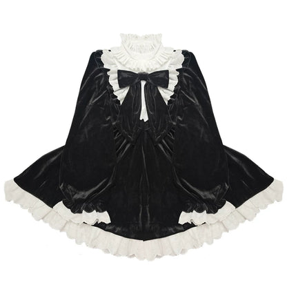 Plus Size Gothic Doll Black Lolita Dress