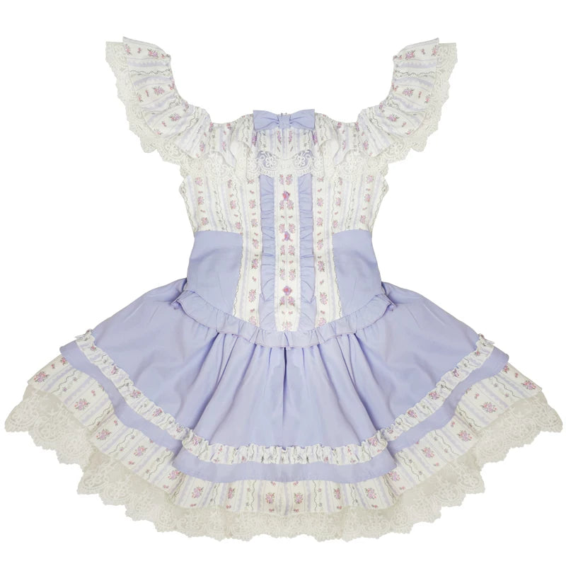 Plus Size Lavender Floral Purple Off Shoulder Top Skirt Two Piece Set