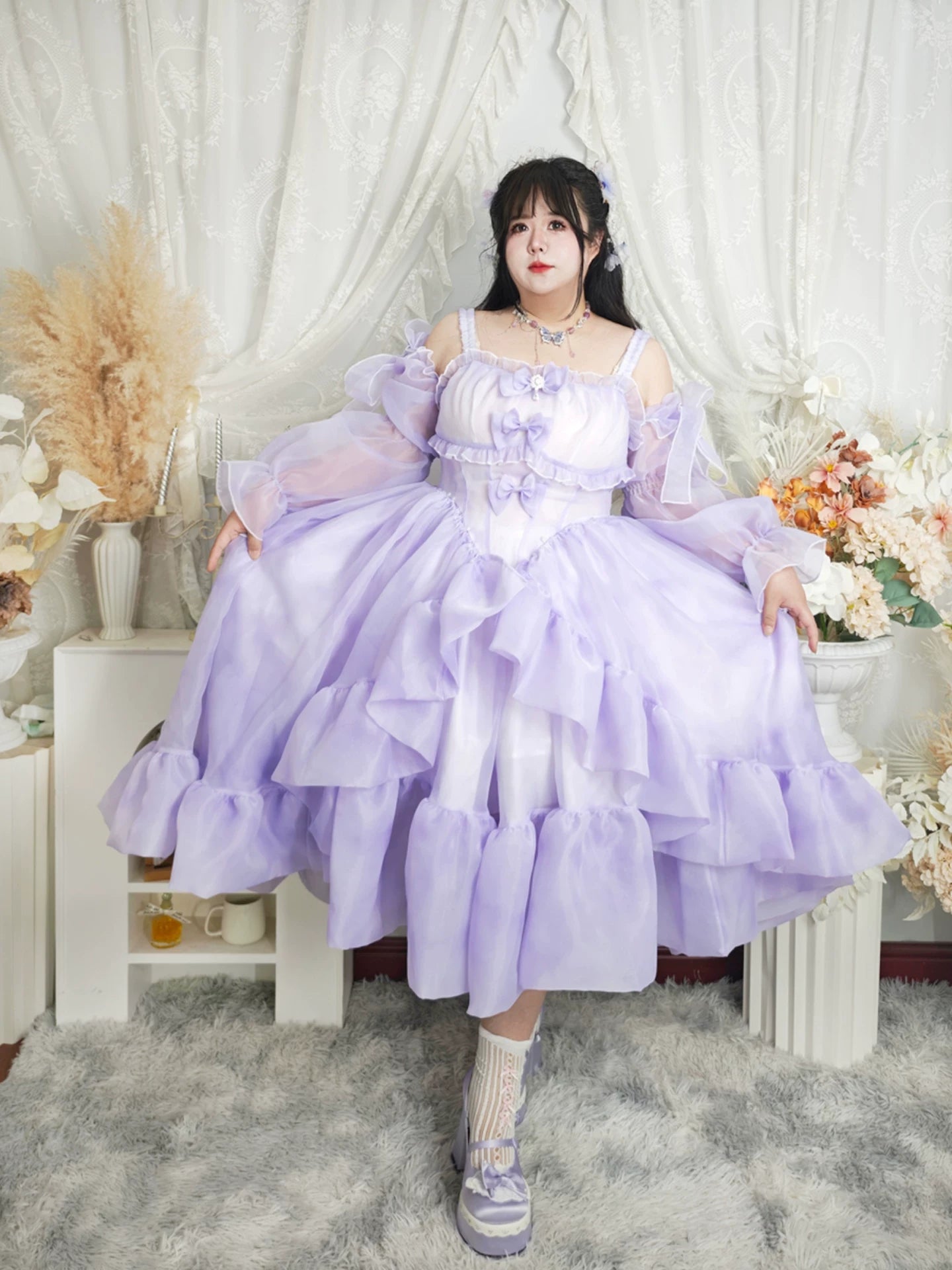 Plus Size Purple Galaxy Princess Prom Dress Gowns – Sugarplum Store