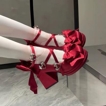 Plush Pillow Bad Bear High Heels Shoes