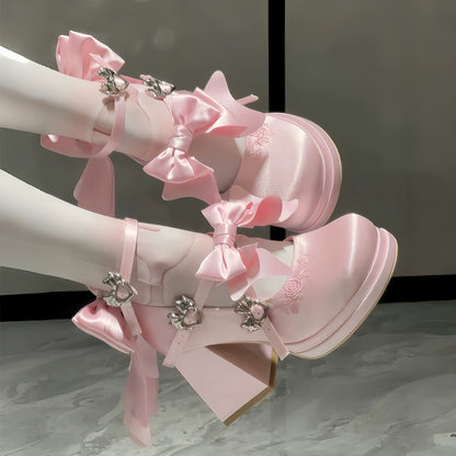 Plush Pillow Bad Bear High Heels Shoes