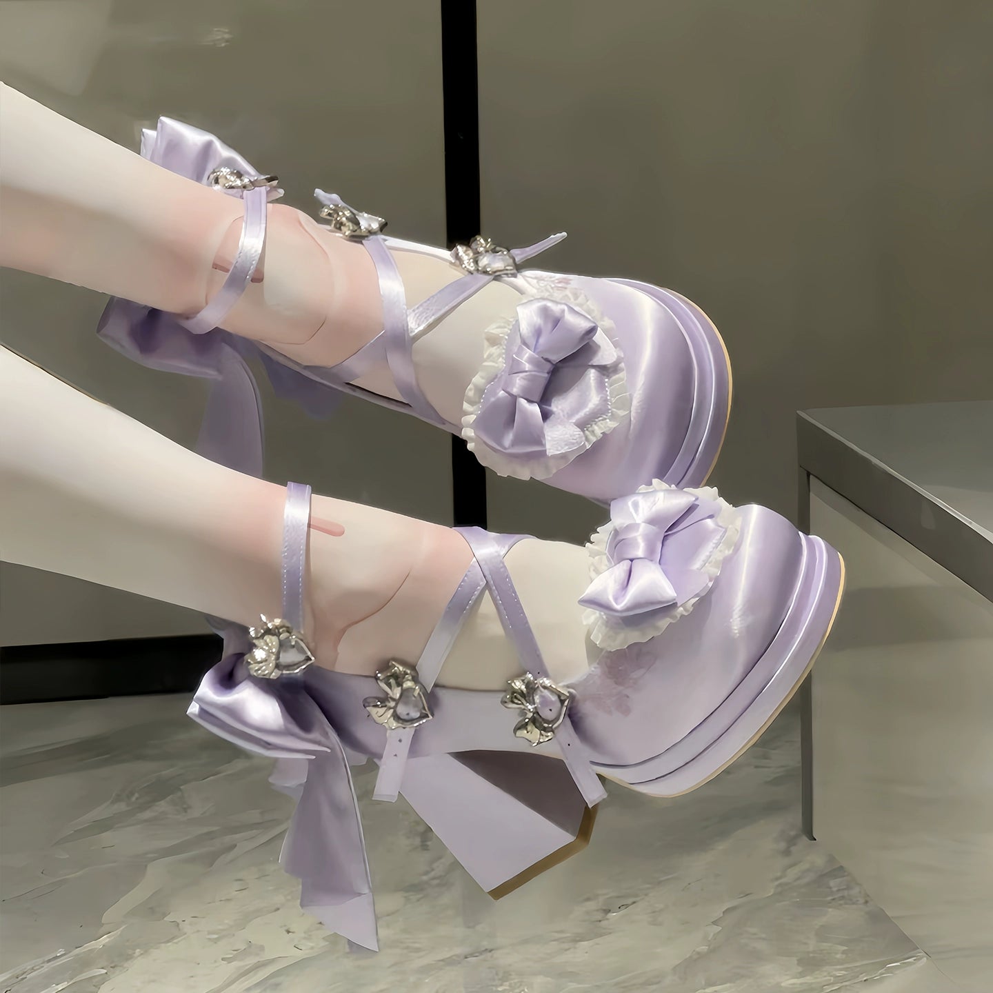 Plush Pillow Bad Bear High Heels Shoes