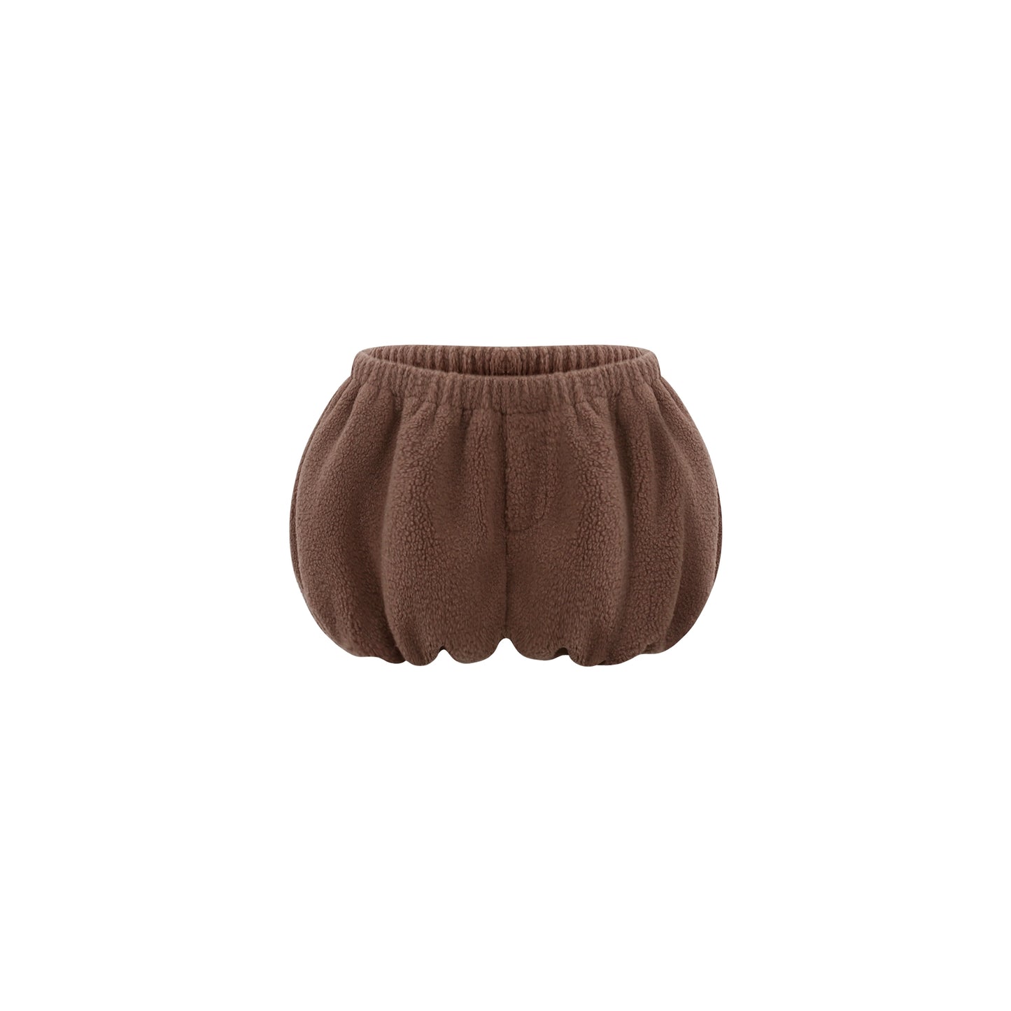 Brown baby bloomers on a white background