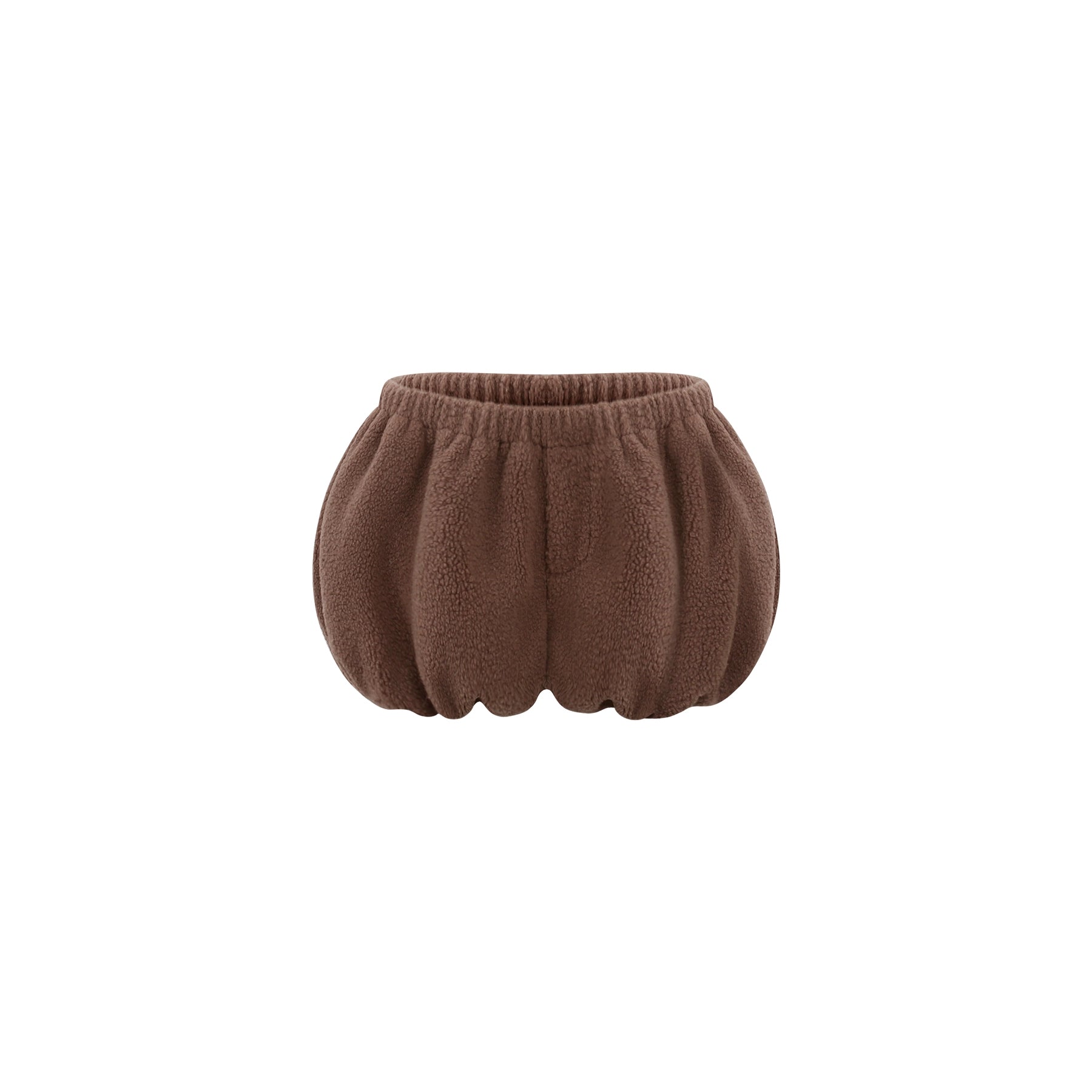 Brown baby bloomers on a white background
