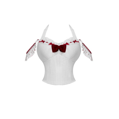 Serendipity Dessert Red Velvet Cami Cardigan Skirt Three Piece Set