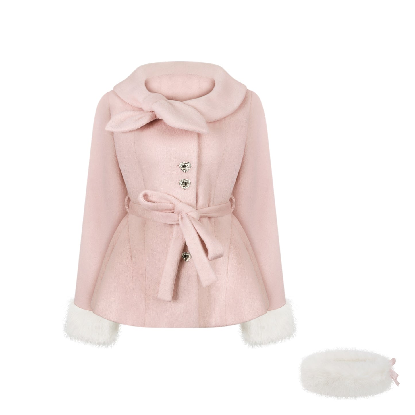 Serendipity Pink Heiress Cardigan Dress Coat Three Piece Set